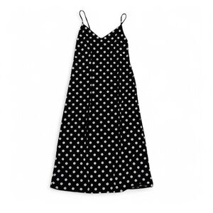 zara midi polka dot slip dress ♡